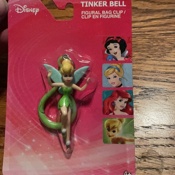 Disney Tinker Bell, Snow White, Ariel & Cinderella bag clips NWT - Picture 2 of 6